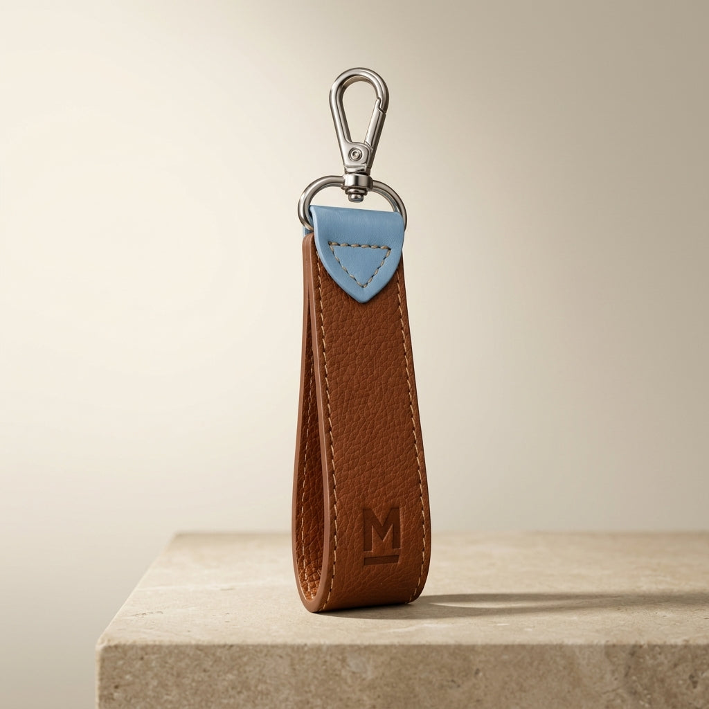 Llavero Chunky – Café / Azul