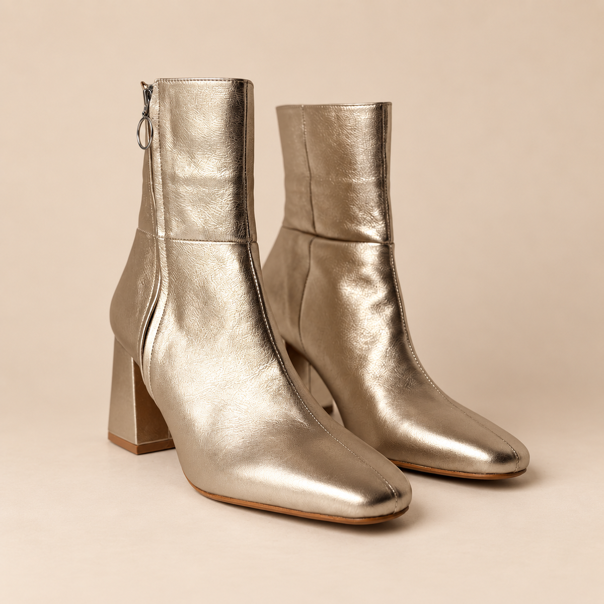 Botas 70s de Tacón – Oro