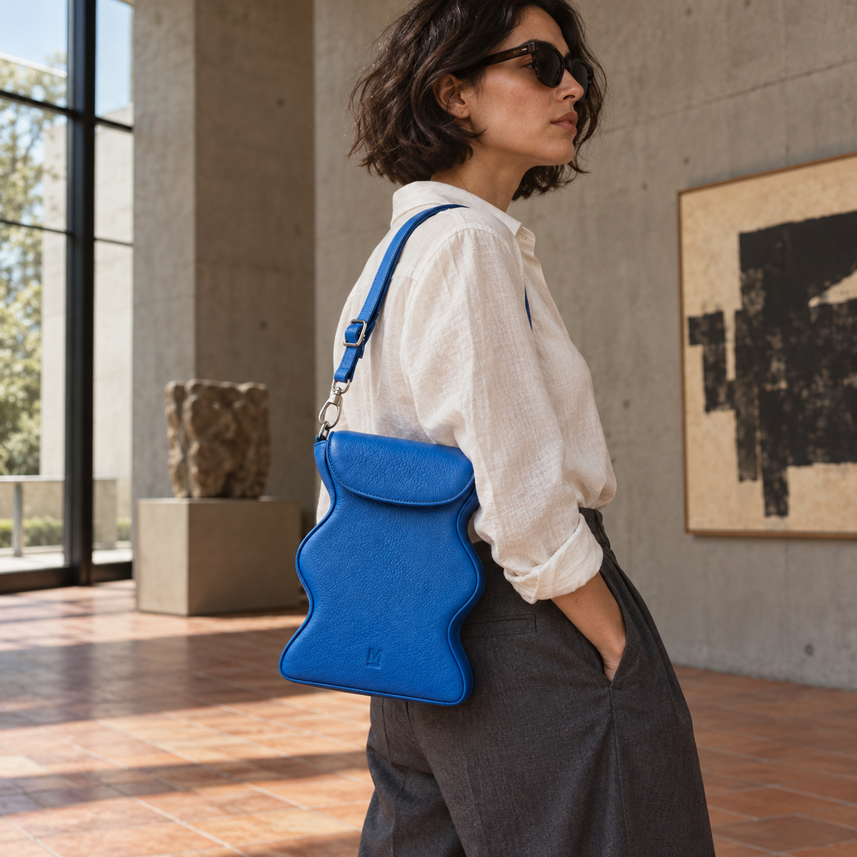 Bolso Box Ondas – Azul Mediterráneo