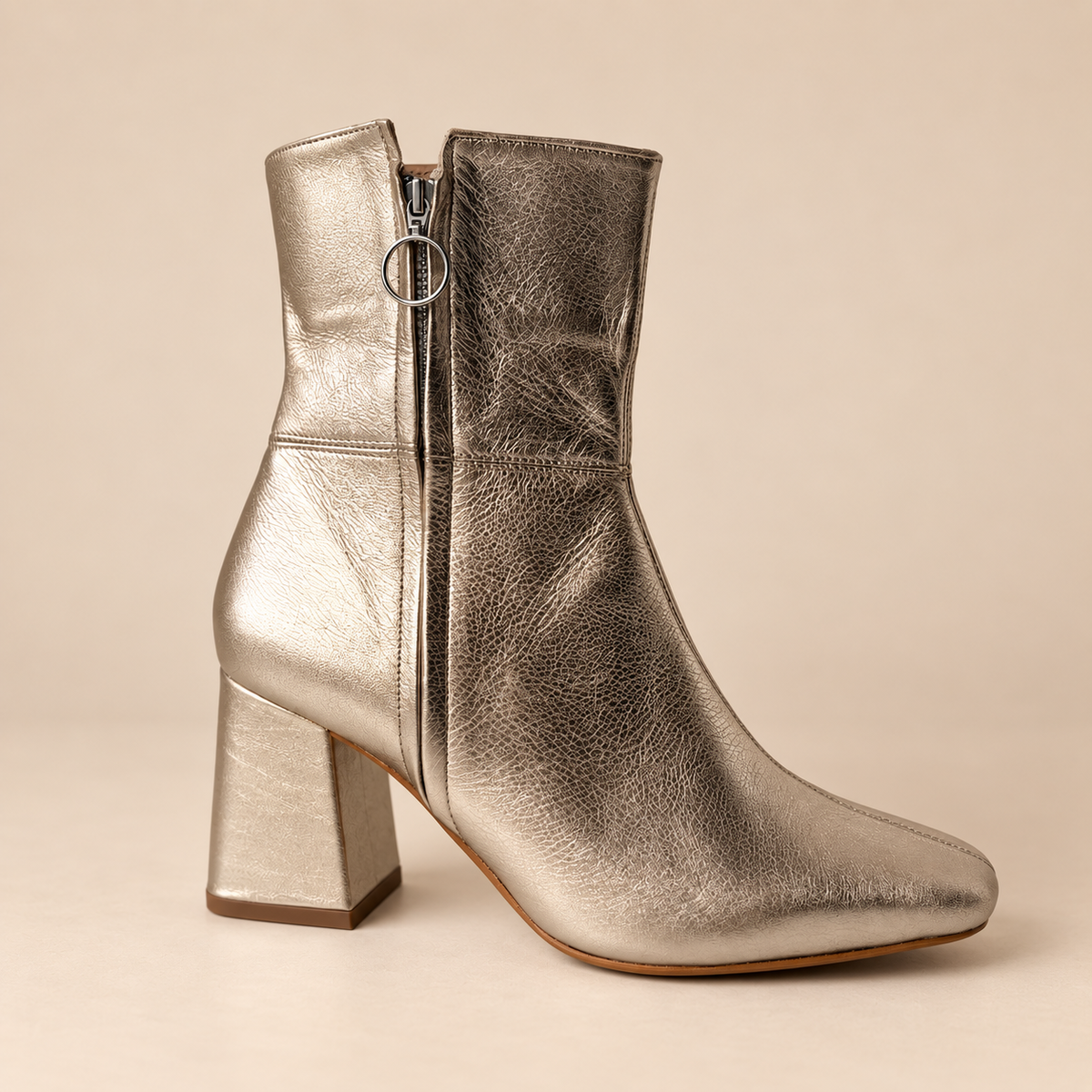 Botas 70s de Tacón – Oro